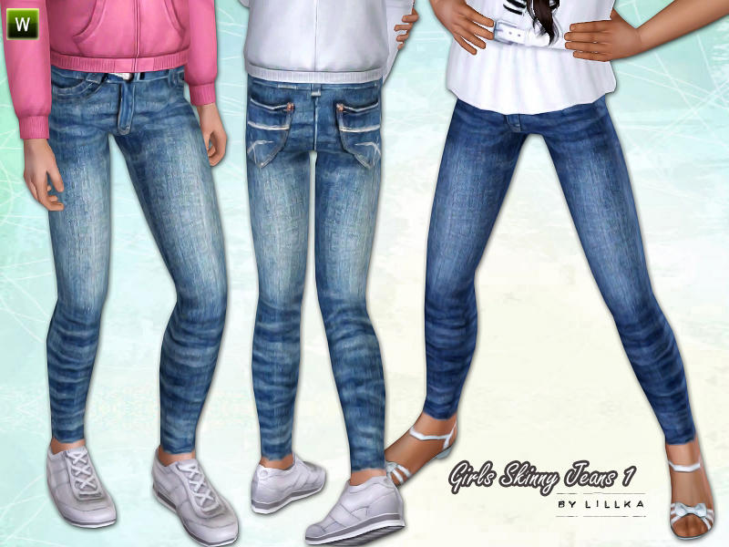 Child Sims 3 Jeans | lillka s girls skinny jeans 1 Child Sims 3 Jeans | lillka s girls skinny jeans 1